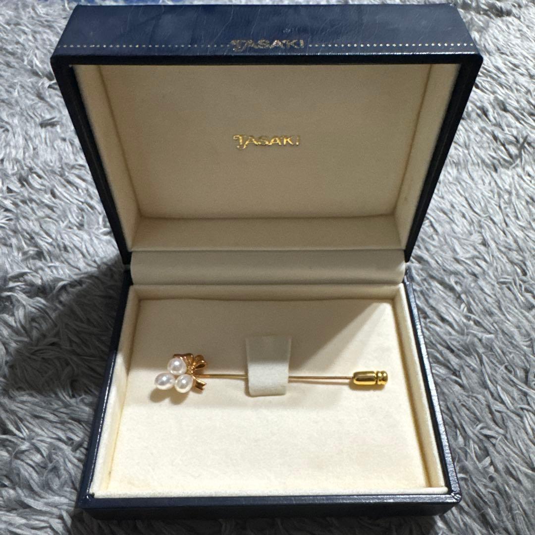 TASAKIタサキ ピンブローチ パール K18 ケース付き