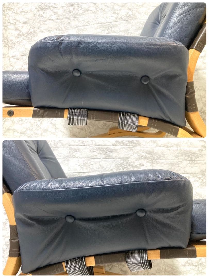 【希少 本革】karimoku domani スカンジナビアン イージーチェア②