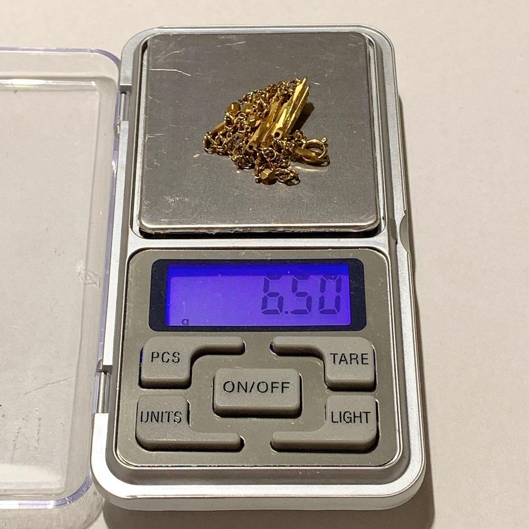 K18　磁気ネックレス　マグネットネックレス　イエローゴールド　18金