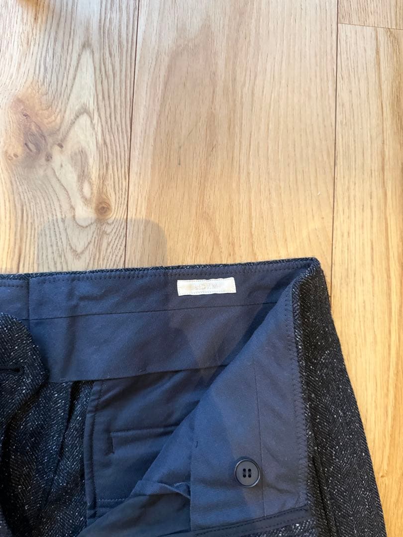 【美品】LIDNM SILK NEP WOOL PANTS MIDNIGHT M
