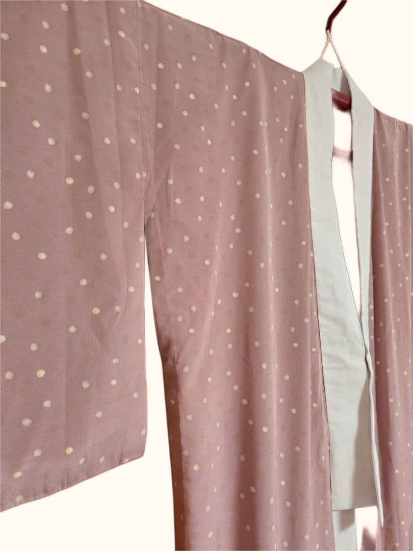 シルック　長襦袢　袖無双　古今　フォギーローズ色　くすみピンク