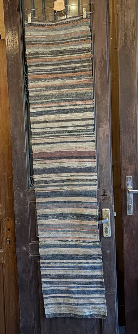古布 裂織 34×163cm ボロ　アンティーク　ヴィンテージ　裂き織り