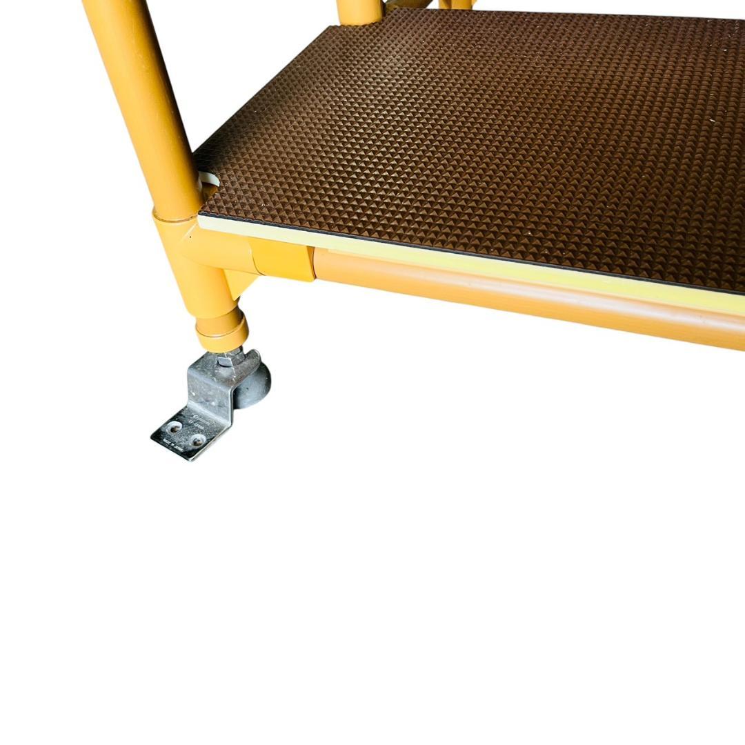 矢崎化工 手すり付ステップ台 ユニットタイプ 2段 ブラウン 手摺 介護用品