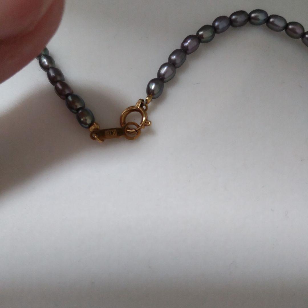 k18　レインボーブラックパール パープル