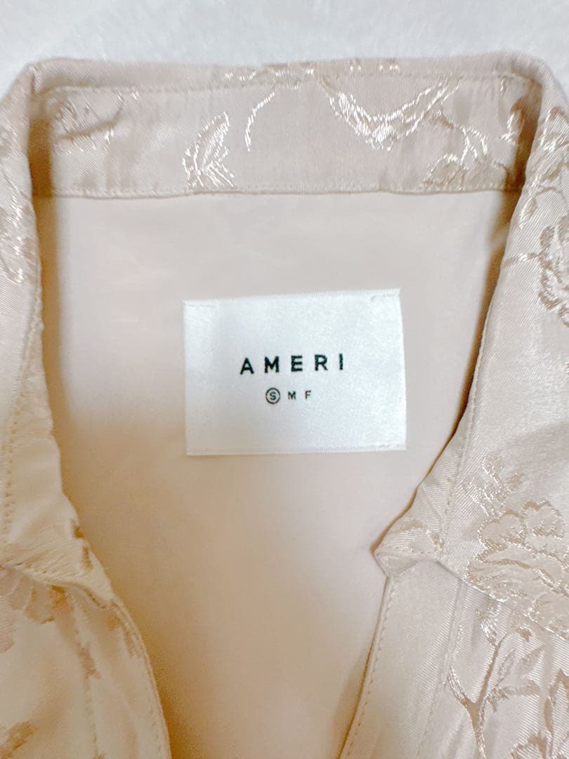 【極美品】 AMERI SATIN JACQUARD FLOWER DRESS