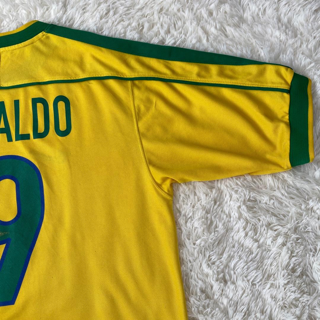 【ナイキ】　ブラジル代表　ロナウド　98フランスW杯　当時物　イギリス製　XL