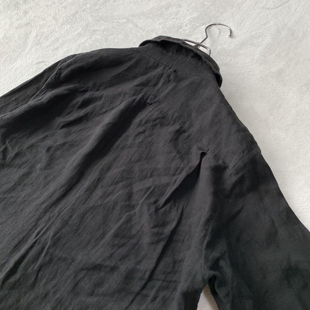 人気 マーガレット ハウエル 麻 リネン 長袖 タック プルオーバー ワンピース