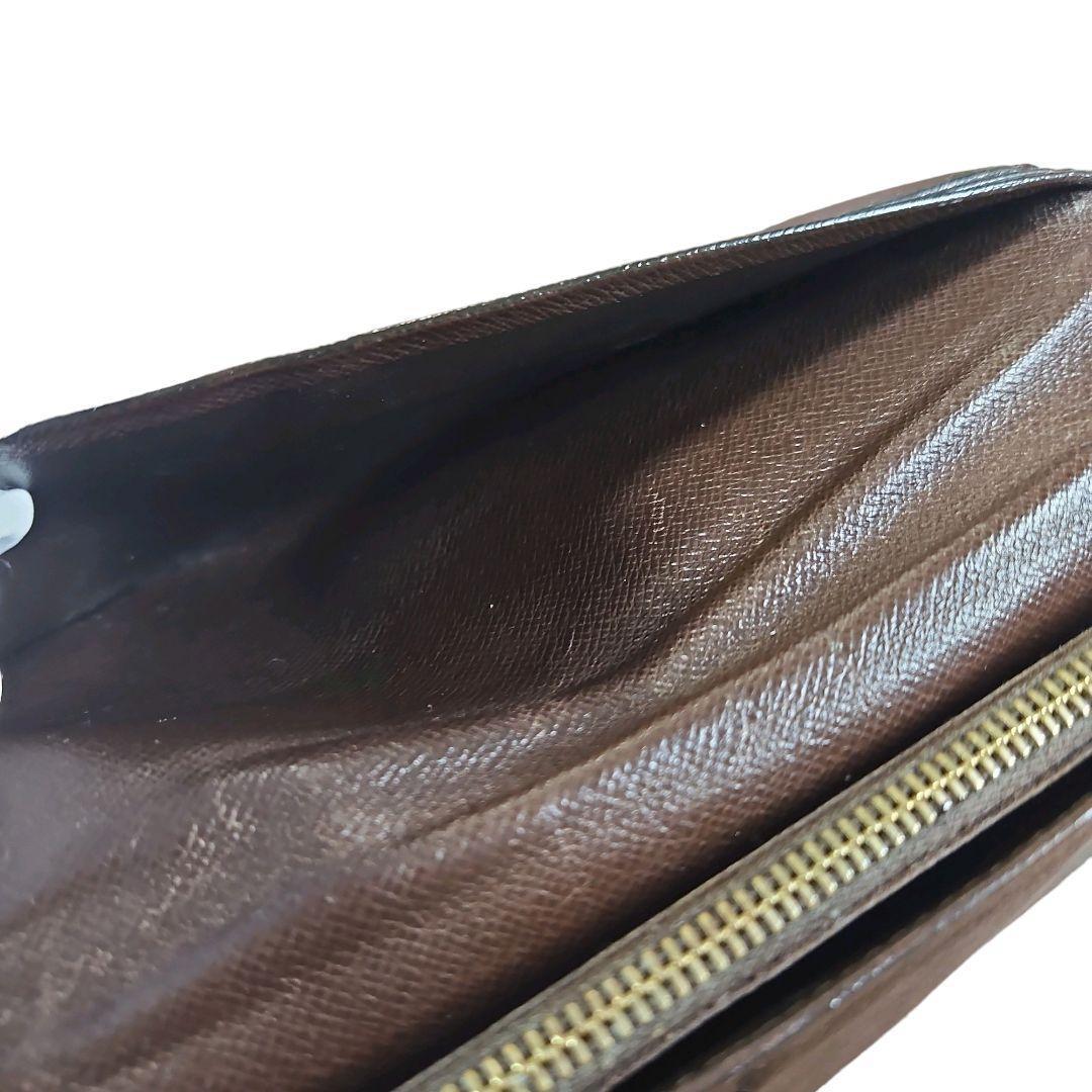 【美品】ルイヴィトン ダミエ ポルトフォイユ ブラザ ブラウン 長財布 2つ折り