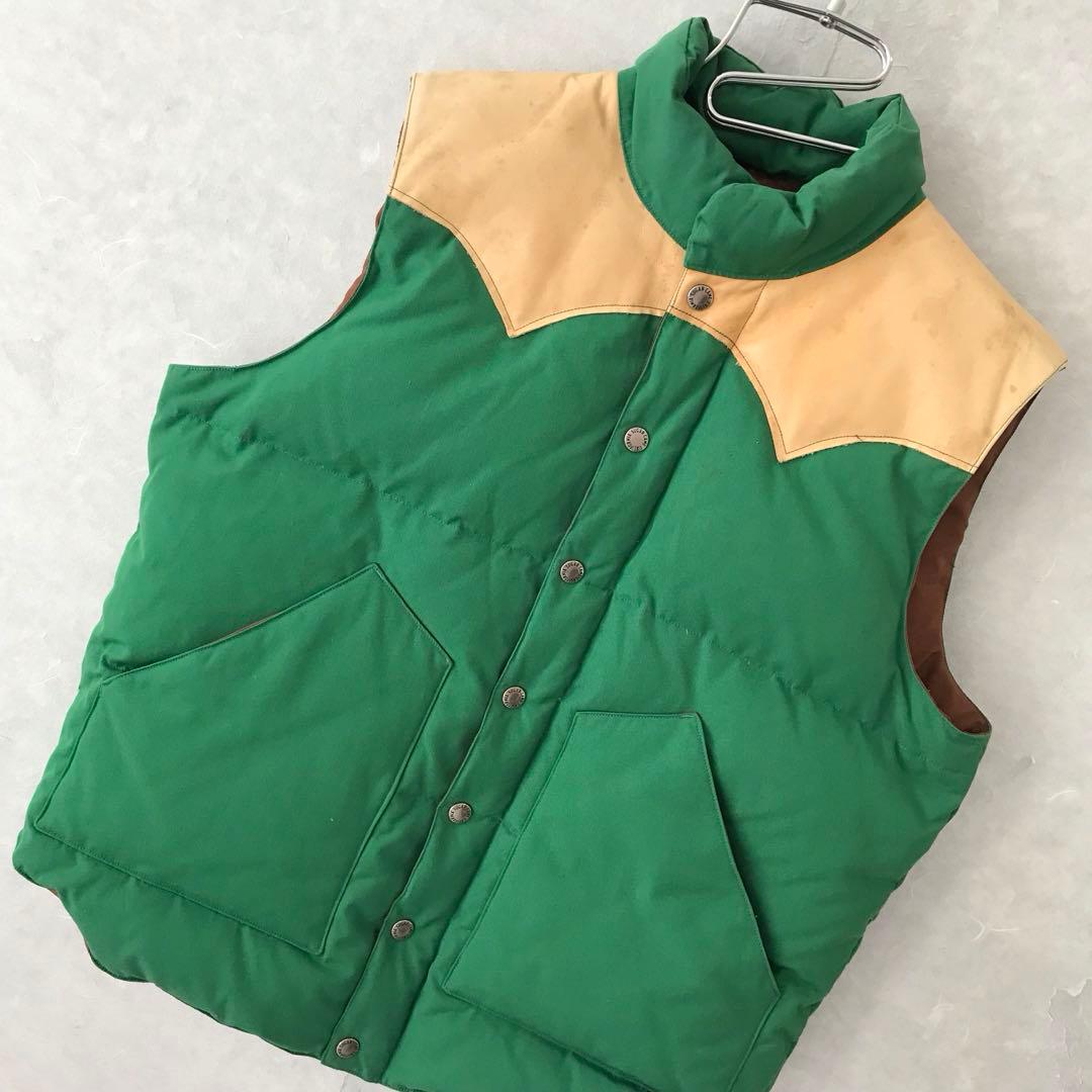 SUGAR CANE レザーヨーク ダウンベスト 馬革 グリーン L