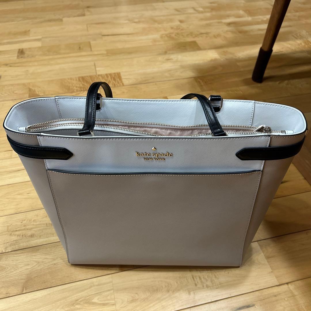 Kate Spade ベージュ ブラック トートバッグ