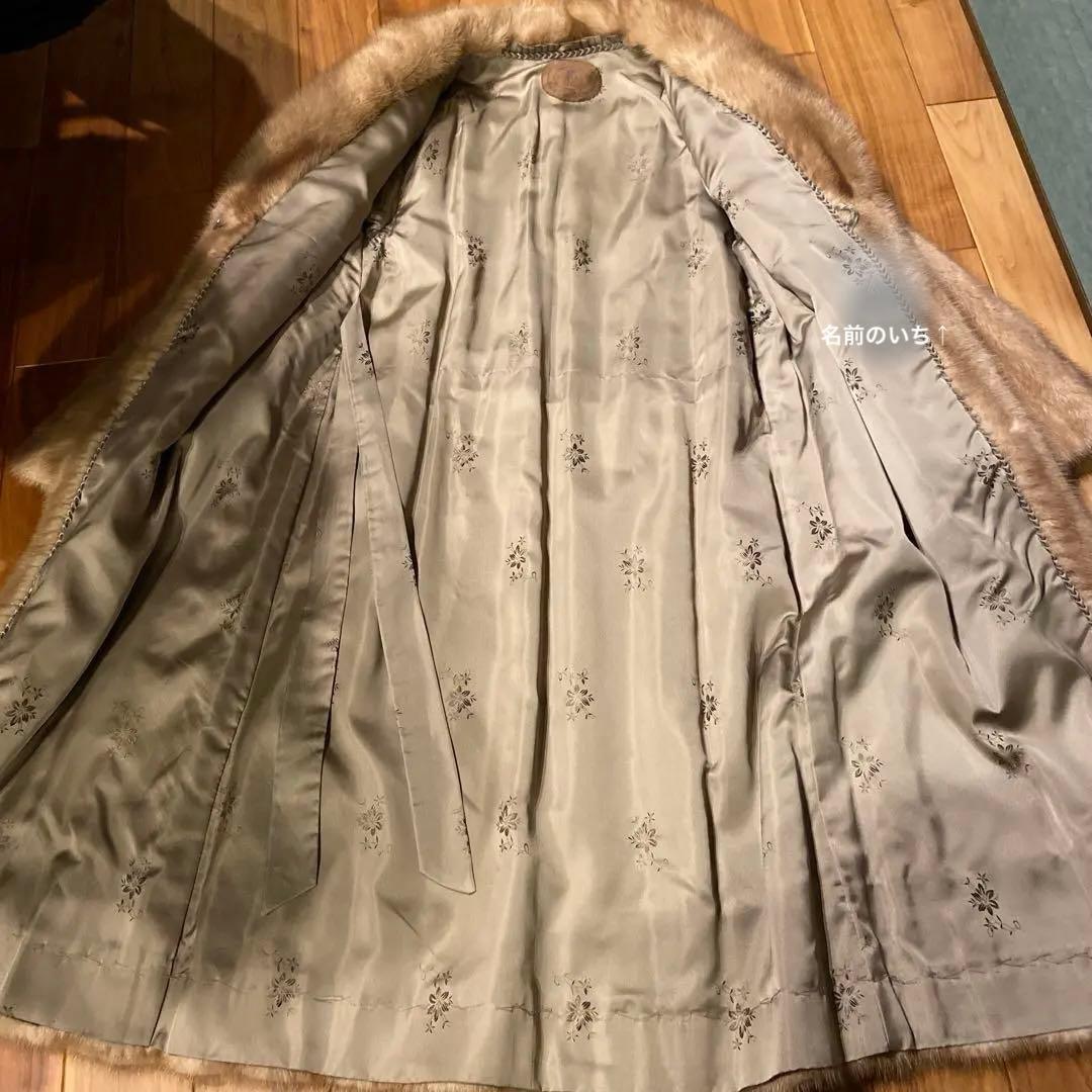 ミンク毛皮ロングコート