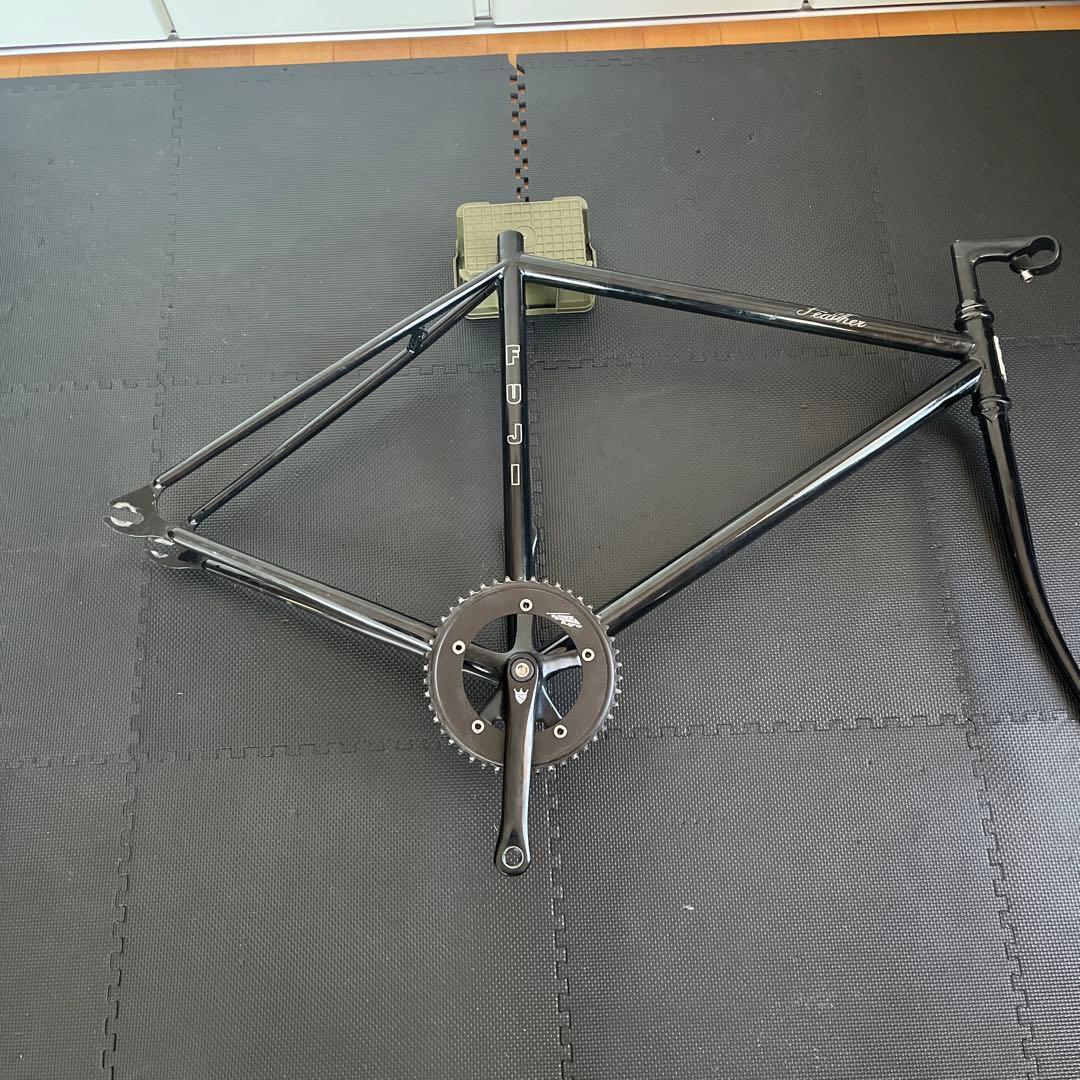 FUJI ピスト・シングルスピードフレーム　クランク チェーンリング　ブラック