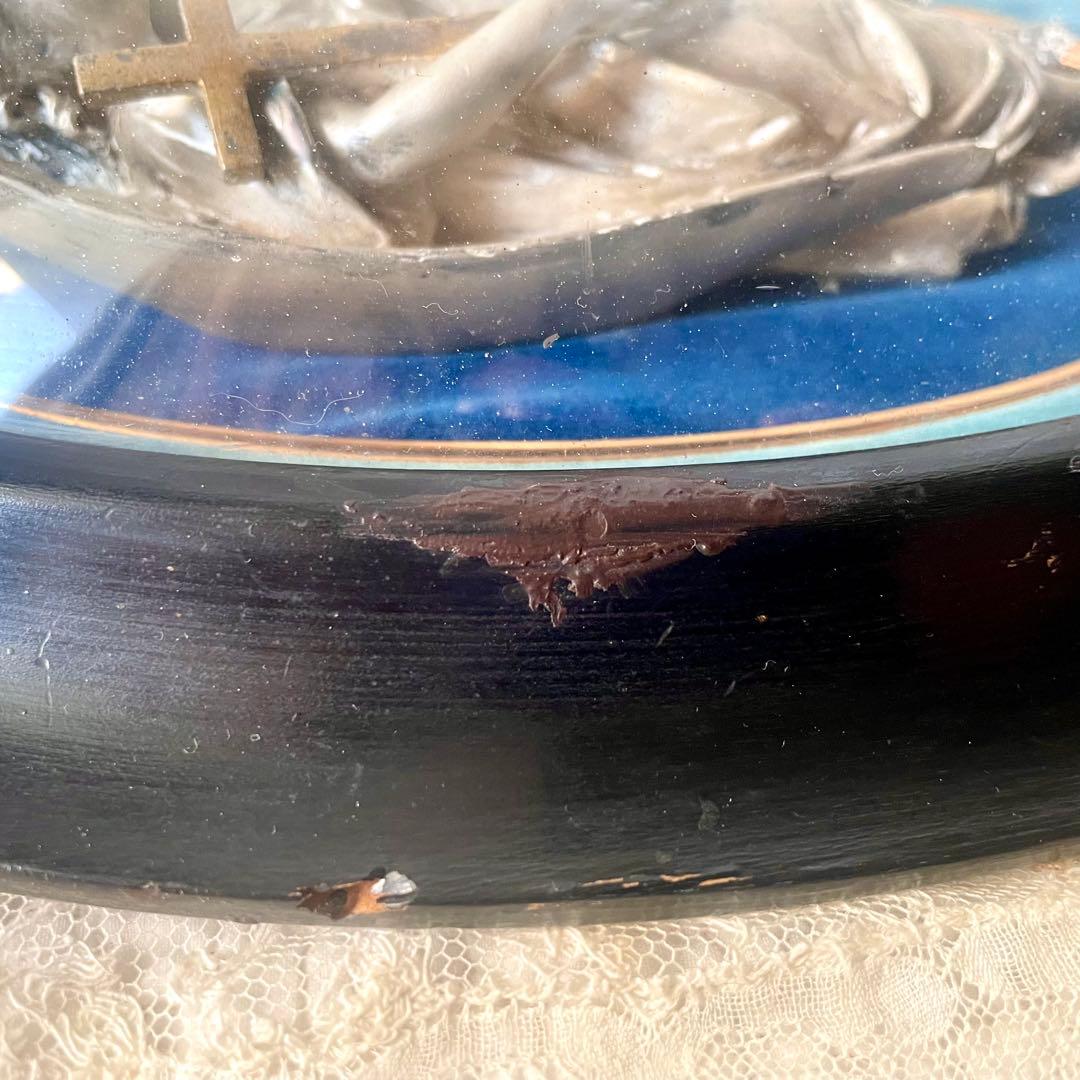 2人の天使のメダイヨン エンジェル フランスアンティーク オーバルフレーム彫刻