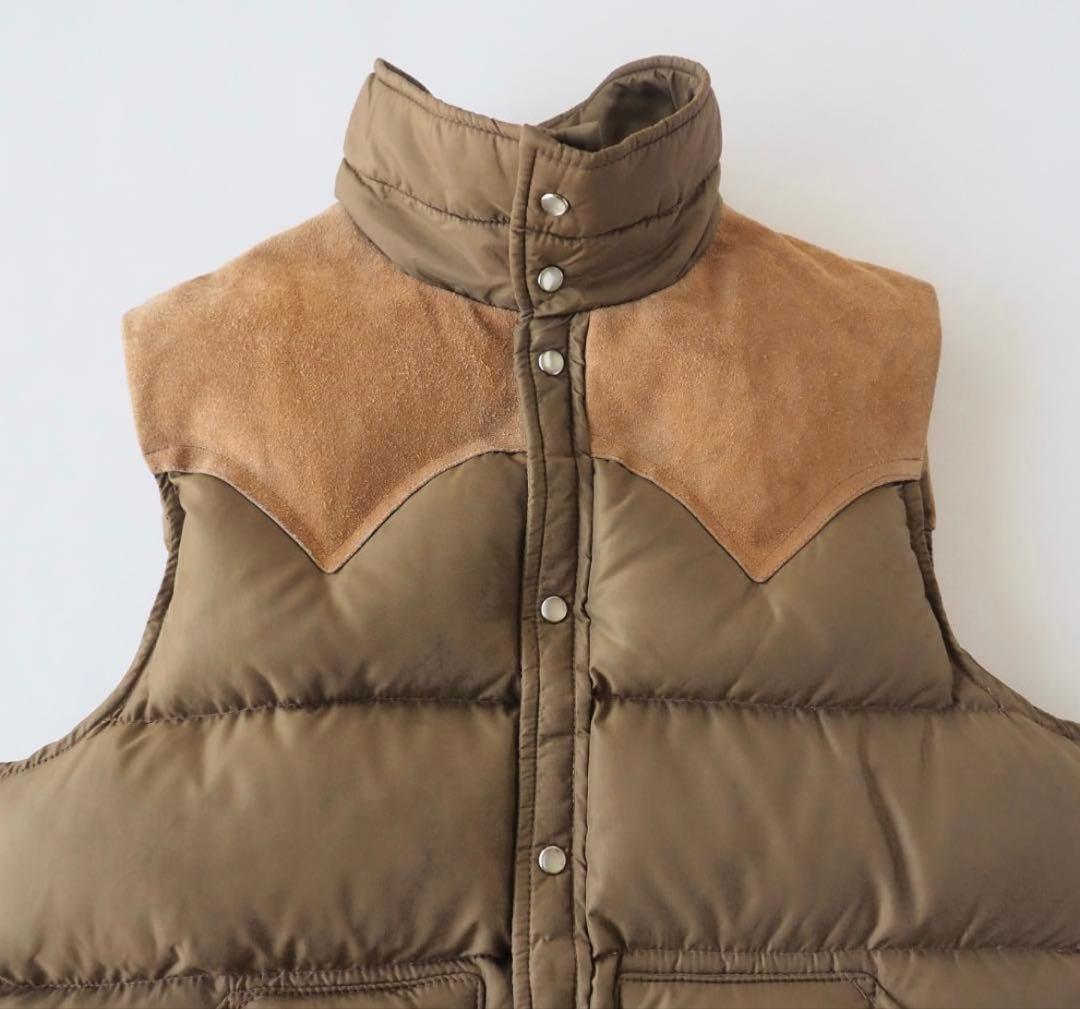 美品　ウールリッチ　ダウンベスト　ブラウン　M 70s 80s 白タグ