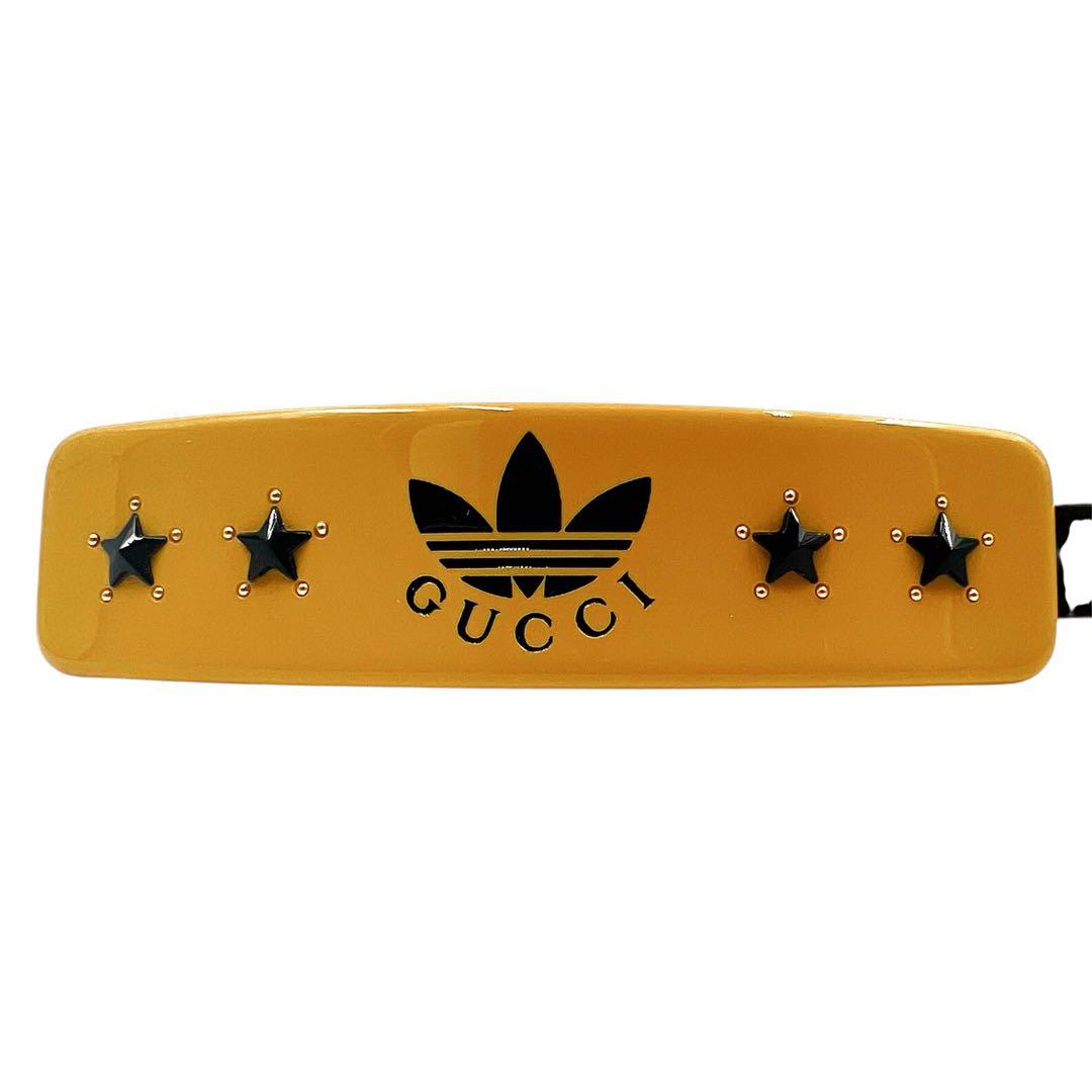 【良品】GUCCI adidas コラボ ヘアクリップ バレッタ アクセサリー