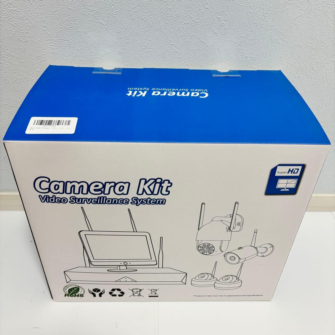 防犯カメラ ワイヤレス 屋外 ソーラー 400万画素 2台 監視カメラ