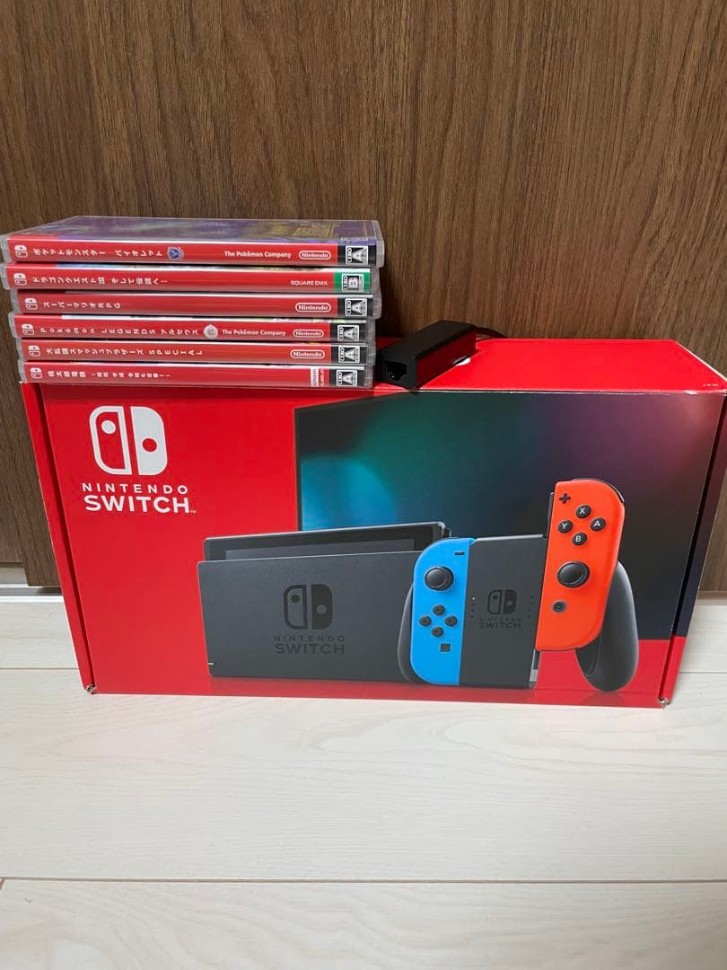Nintendo Switch 本体 ネオンブルー/ネオンレッド + ゲーム6本