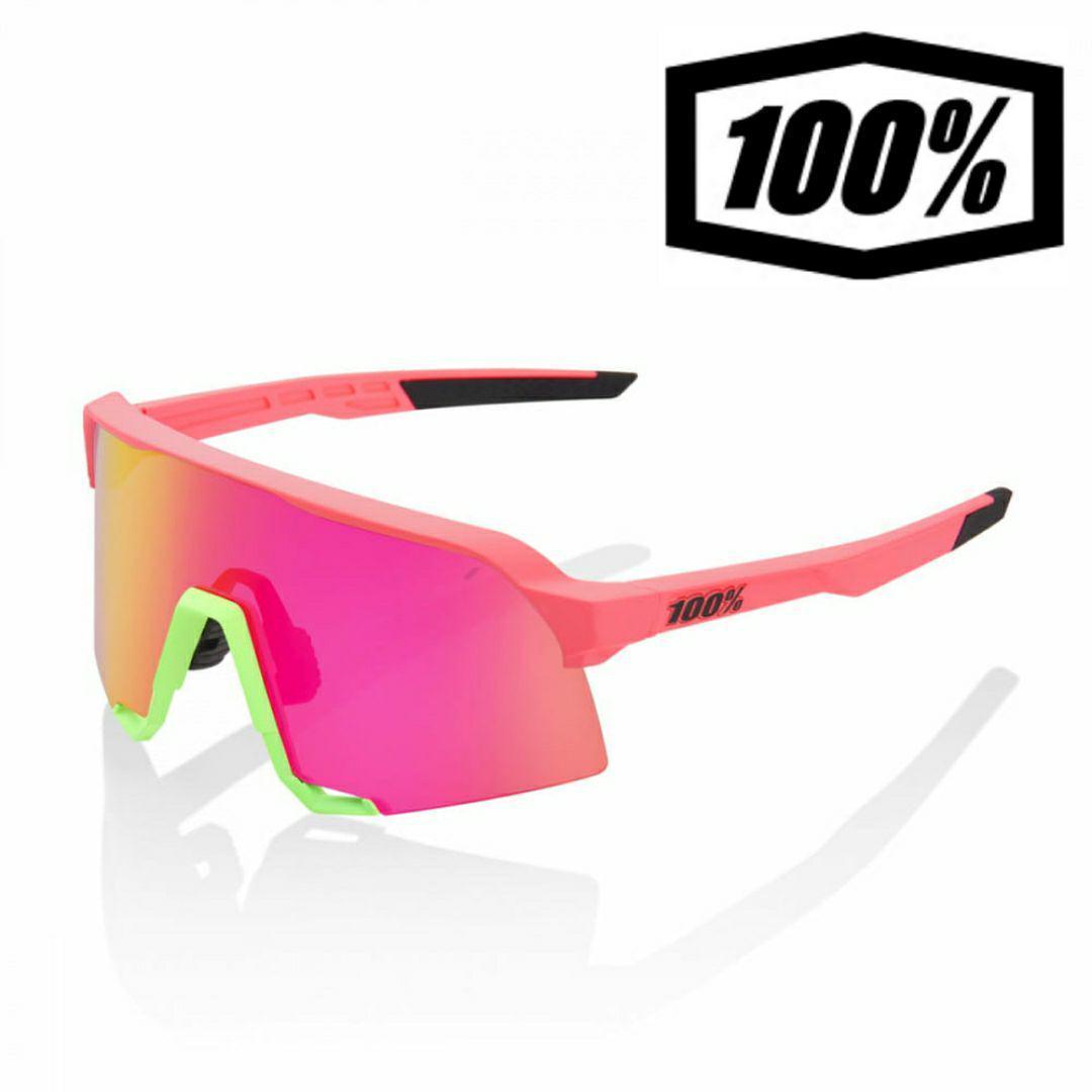 ティナティナ 100% S3 ネオンピンク パープルミラーレンズ