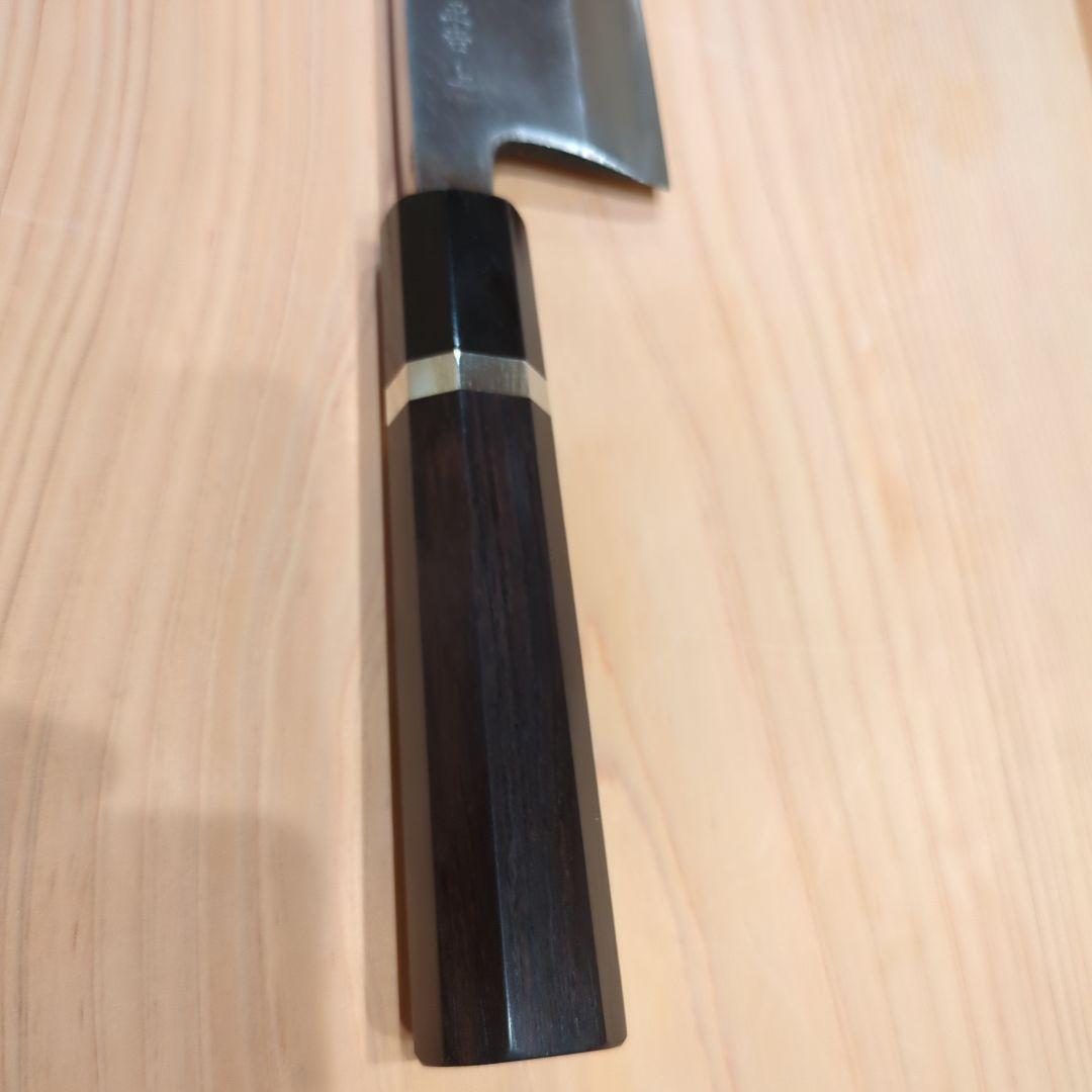 尚台正吉　出刃包丁 八寸　上（青鋼）黒檀柄