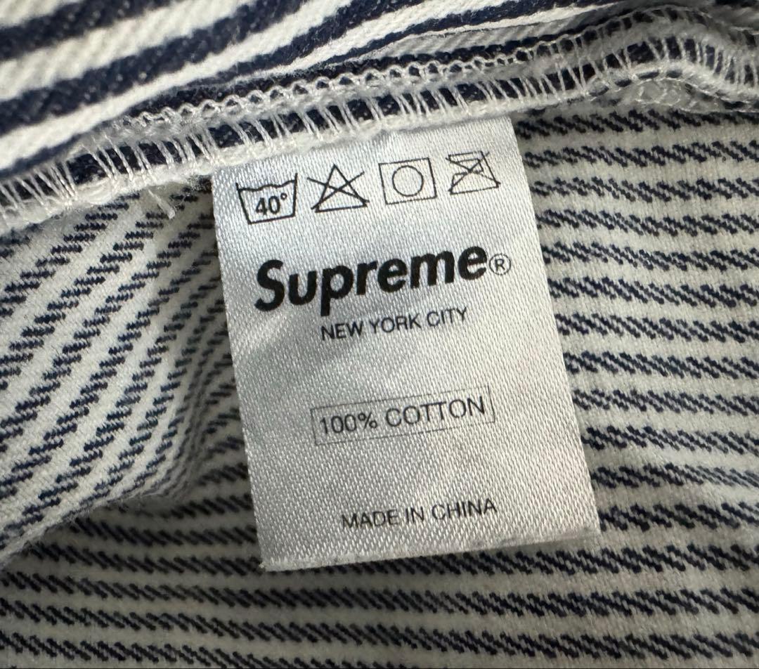 supreme シュプリーム ヒッコリー ストライプ ワークパンツ 32