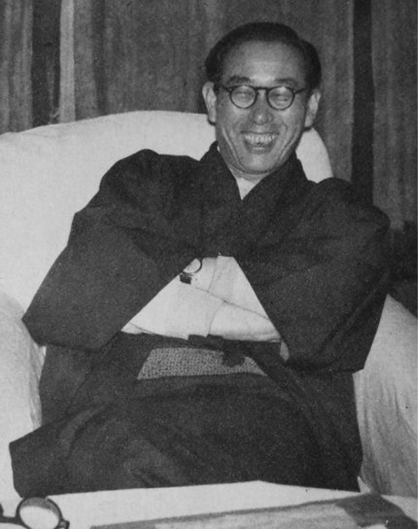 安孫子藤吉　「明鏡止水」書道　親筆色紙　元山形県知事・参議院議員　勲一等 正三位