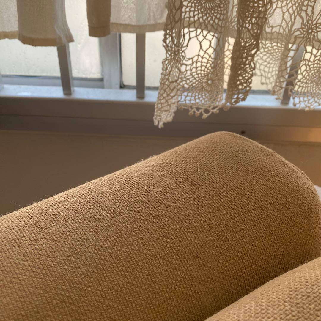 ベージュ ファブリック 2人掛けソファ