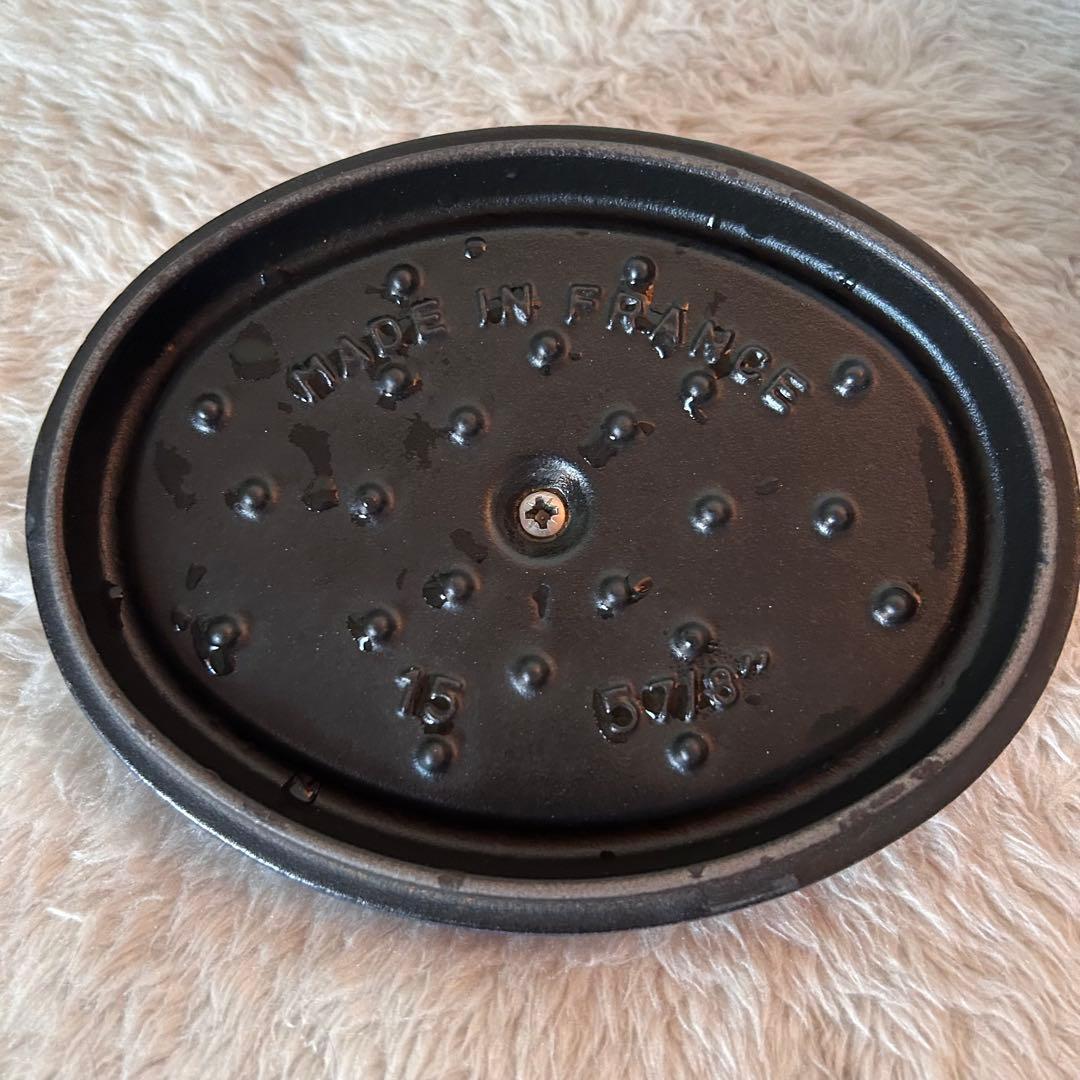 人気色　ストウブ ピコ・ココット オーバル 15cm グランブルー ホーロー 鍋