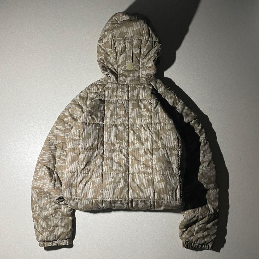 コロンビア hooded puffer jacket ハニカム　迷彩　XL 短丈