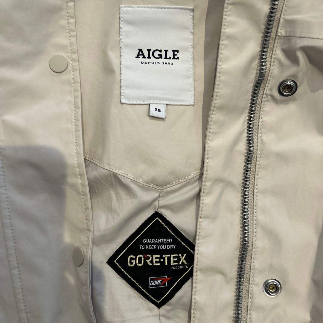 AIGLE GORE-TEX ジャケット 38 ホワイト