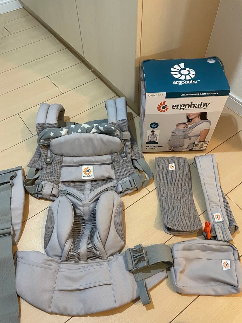 【美品】★エルゴベビーオムニ360クールエア★グレー