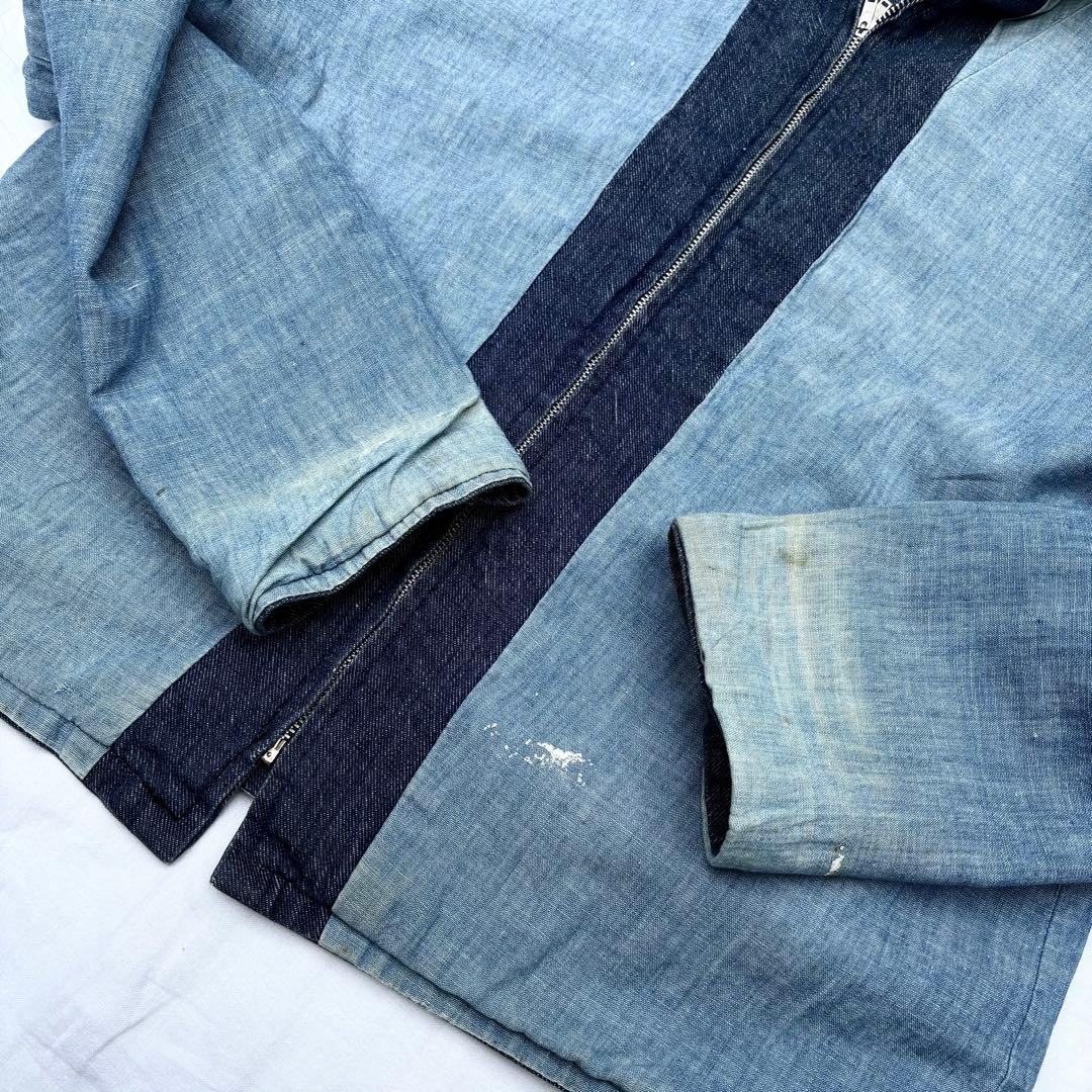 50sリバーシブル デニム セーラージャケット シャンブレー　talon