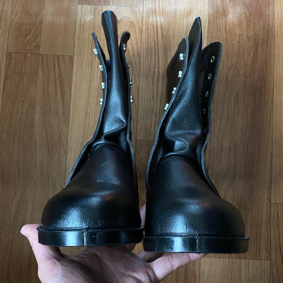 ミドリ安全 安全靴 ブーツ ミリタリー 消防 警備 28cm ブラック 革製