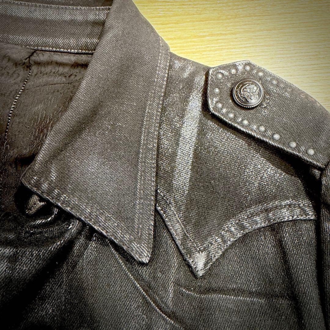 【美品】Roen ロエン オイル加工 デニムジャケット 44 HYDE着用モデル