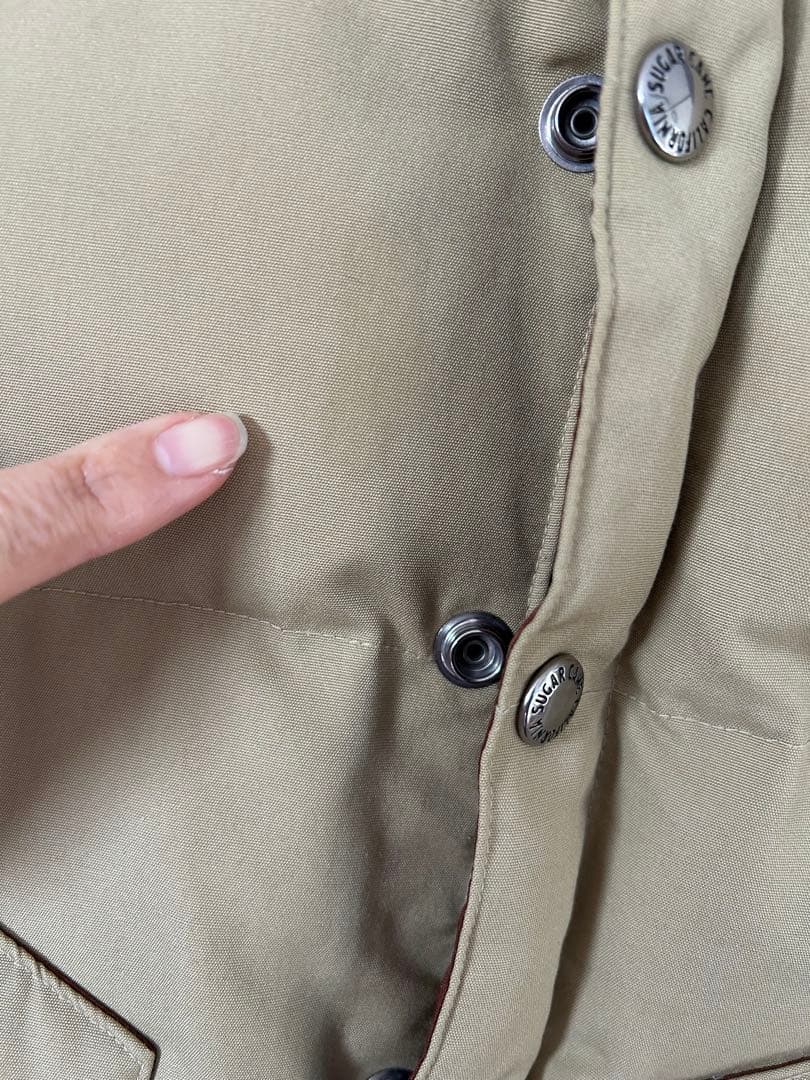 SUGAR CANE ダウンベスト Lサイズ ベージュ・ブラウン