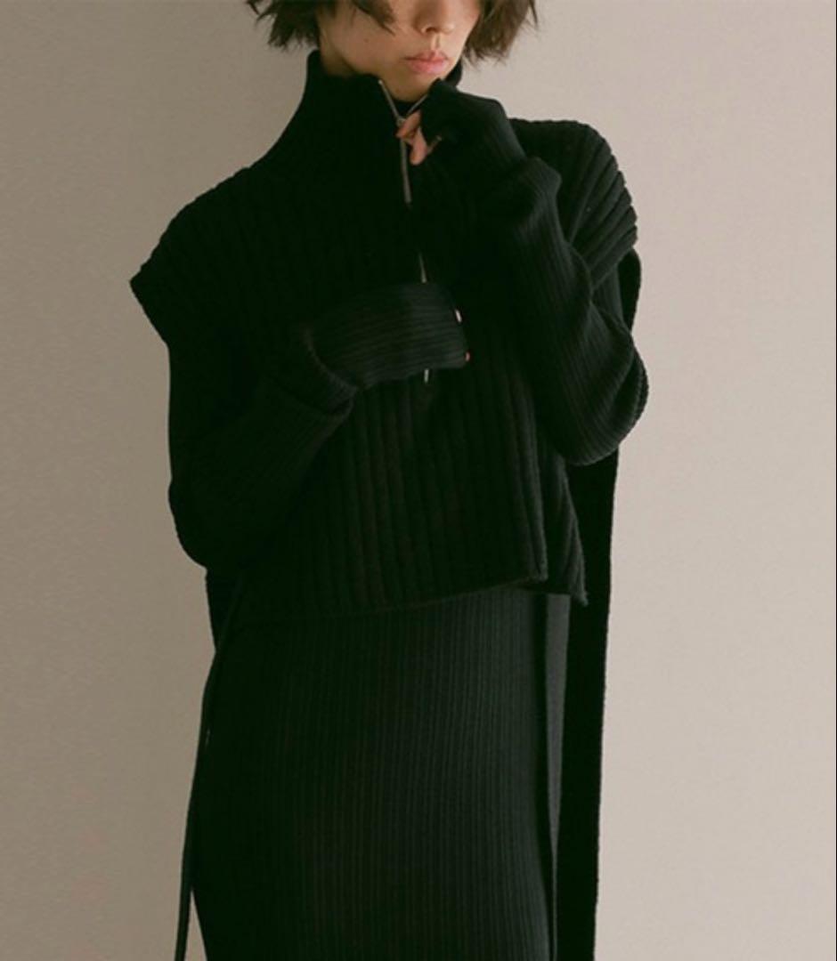 【美品】 ETRE TOKYO ハーフジップタートルニットベスト