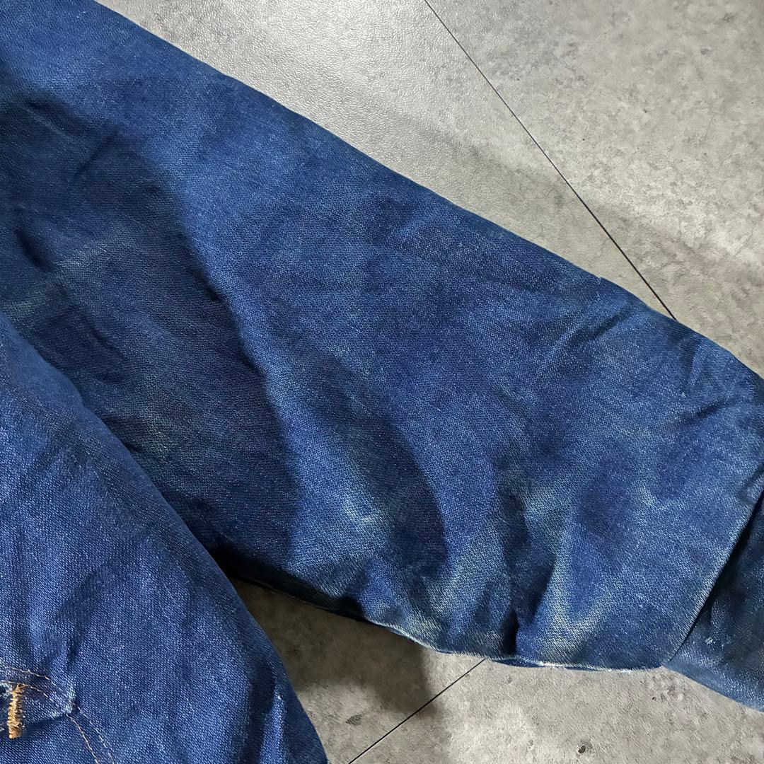USA製70s Wranglerブランケットデニムジャケット襟コーズサイズ48