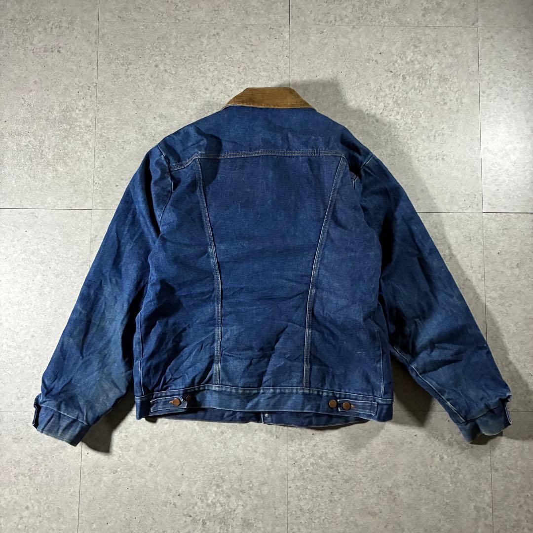 USA製70s Wranglerブランケットデニムジャケット襟コーズサイズ48