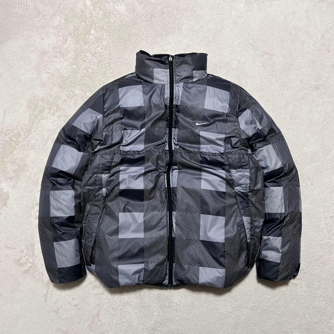 未使用級 OLD NIKE リバーシブル ダウンジャケット L ダークグレー 黒