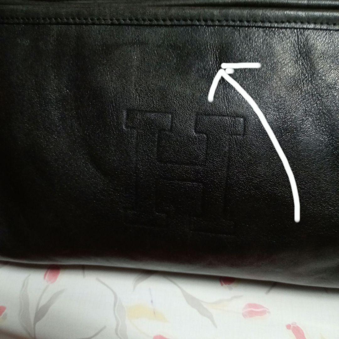 お値下げ中！ヒロフの黒レザー ドラム型ショルダーバッグ