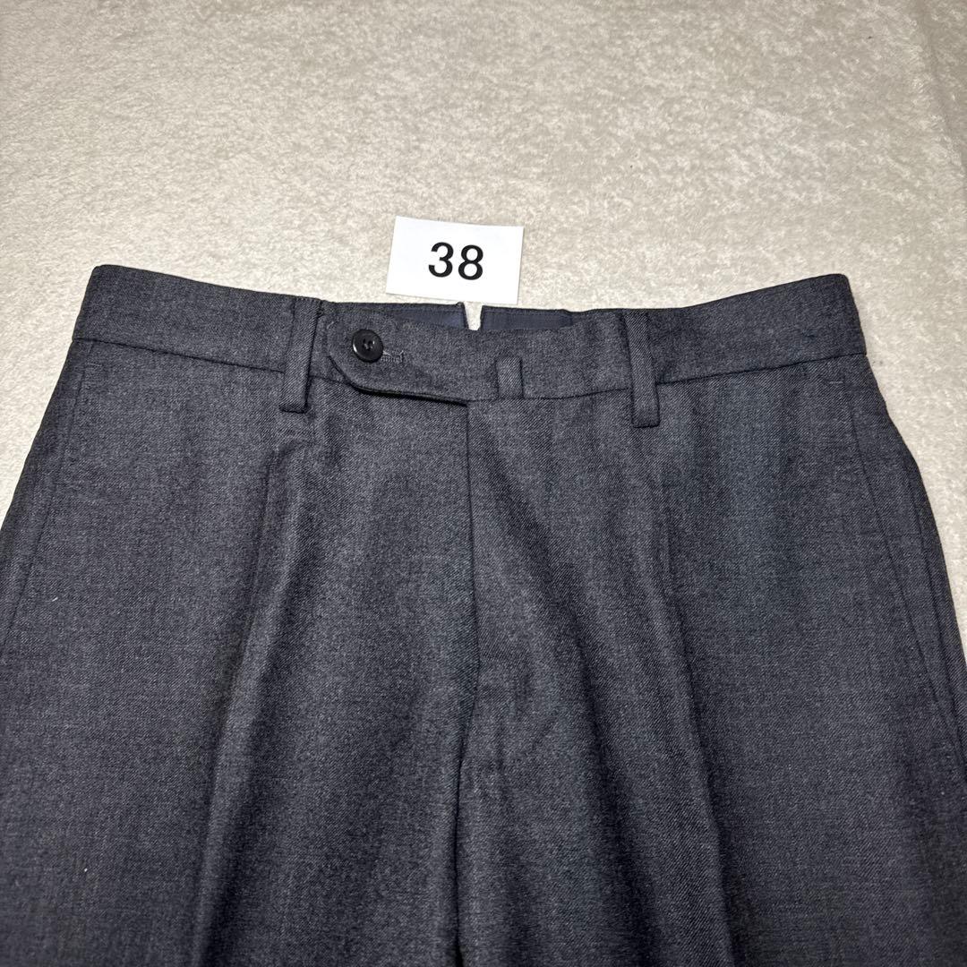 38 美品　秋冬　インコテックス　スラックス　グレー　42 ウール