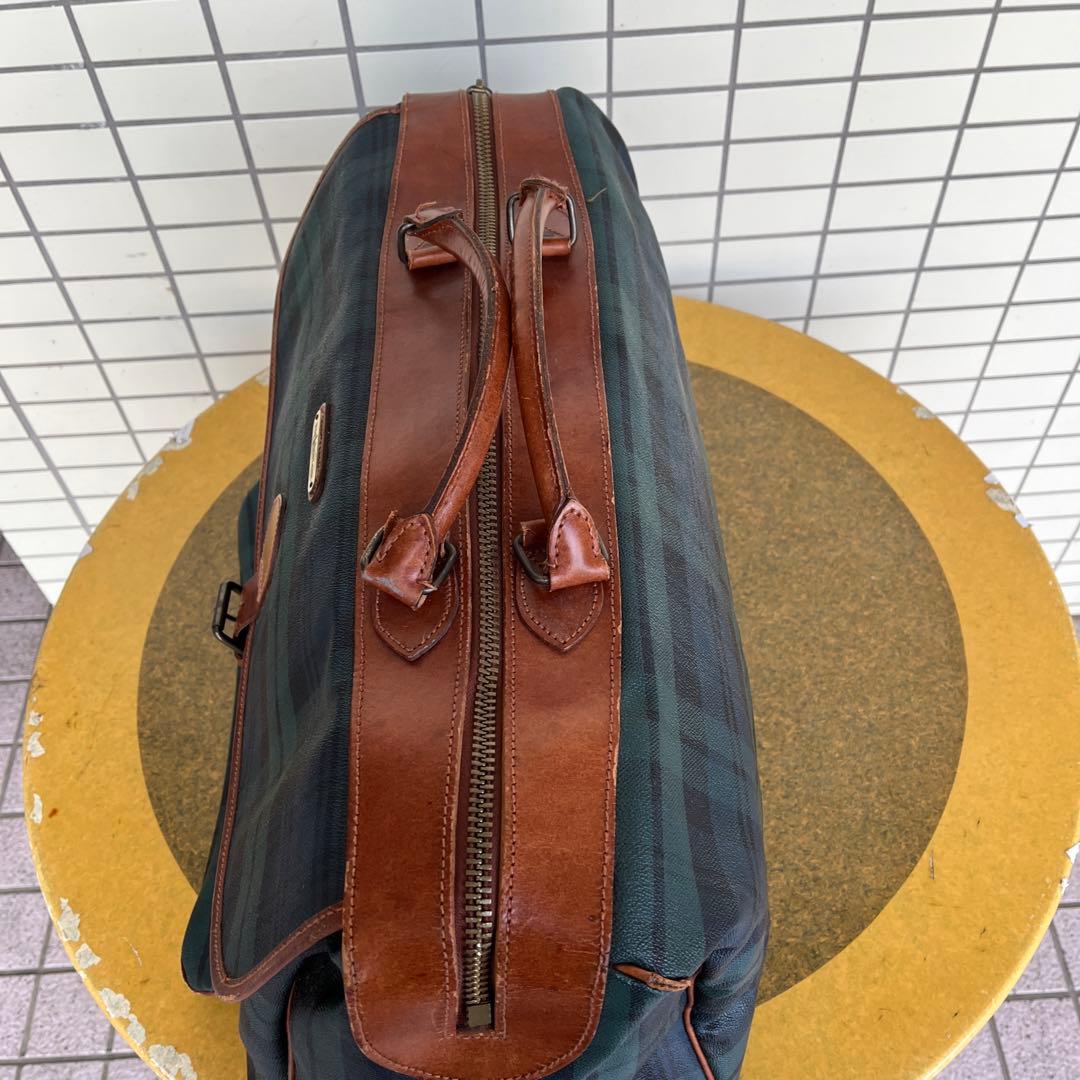 ラルフローレンの渋いチェック柄のボストンバッグ