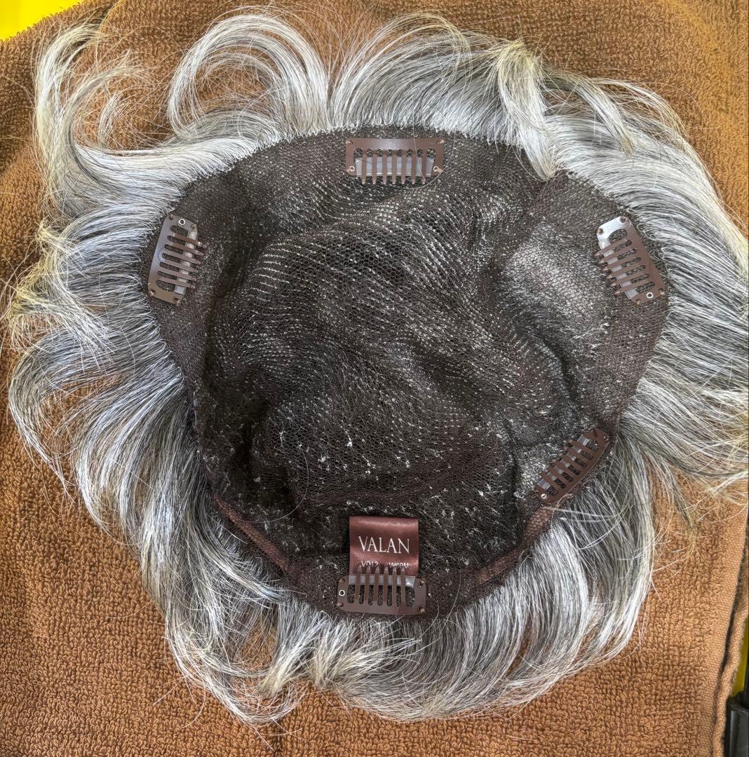 フォンテーヌ　VALAN ショート　高級ウィッグ　人毛ミックス　グレー