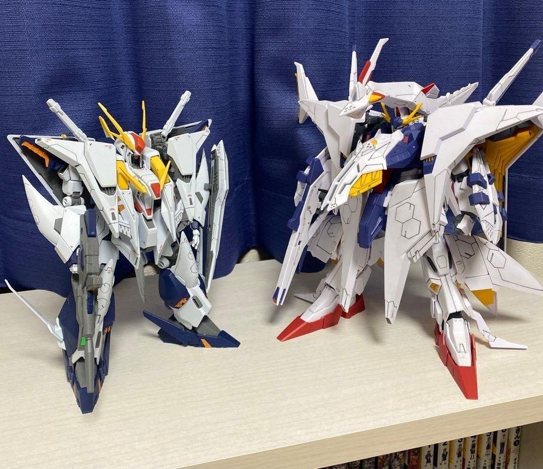 閃光のハサウェイ　クスィーガンダム　ペーネロペー　墨入れ　完成品　2体セット