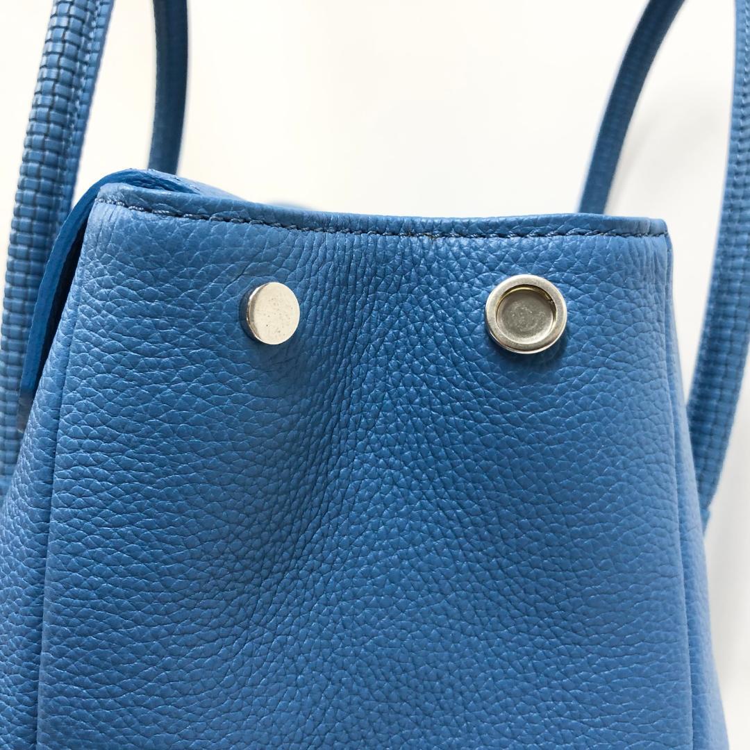 ○★新品未使用　PELLE MORBIDA　フラップボストンバッグ　サックス