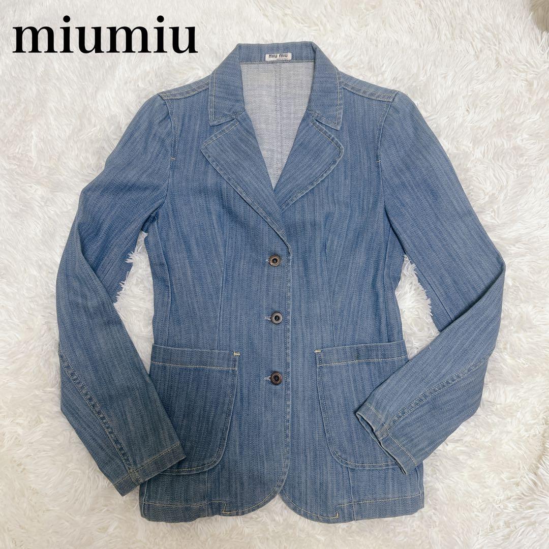 【美品】miumiu 00s archive denim jacket y2k