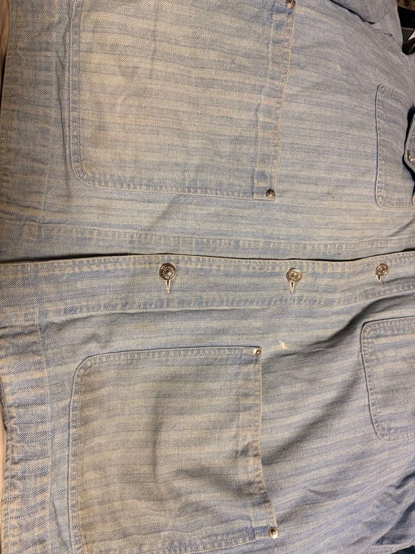 80s ラルフローレン ヘリンボーンデニムカバーオール USA製　Vintage
