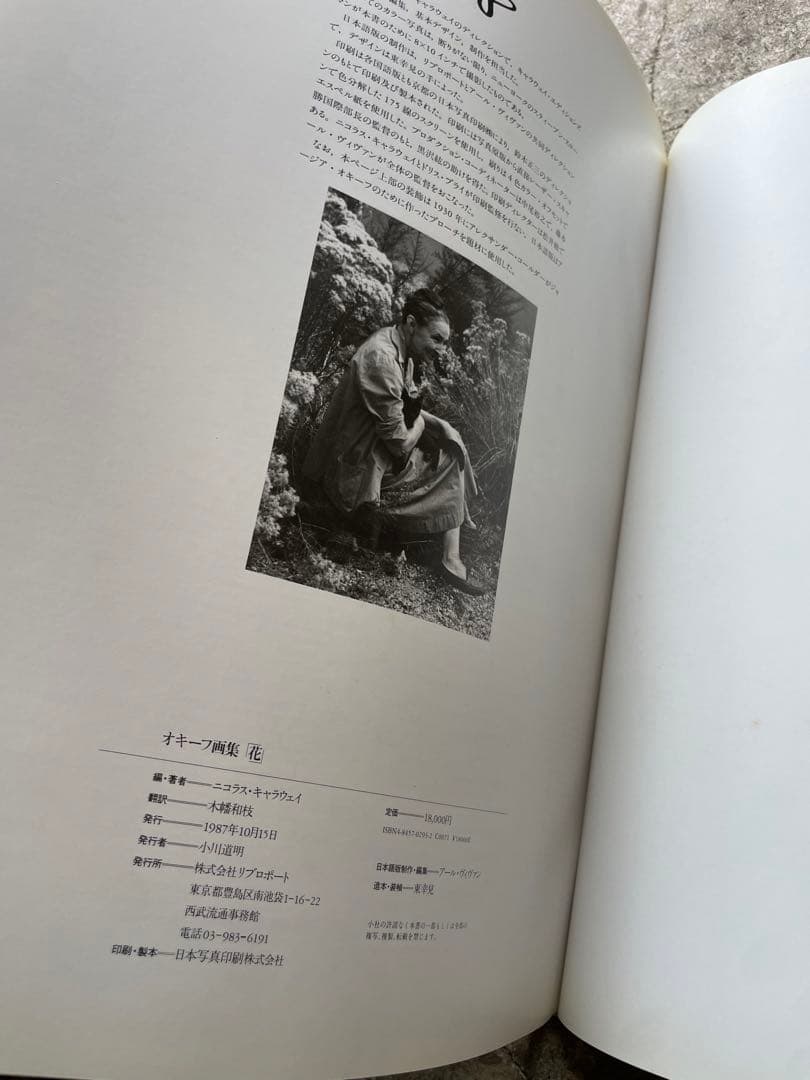 大型本　オキーフ画集 「花」　100頁　ニコラス・キャラウェイ/編・著
