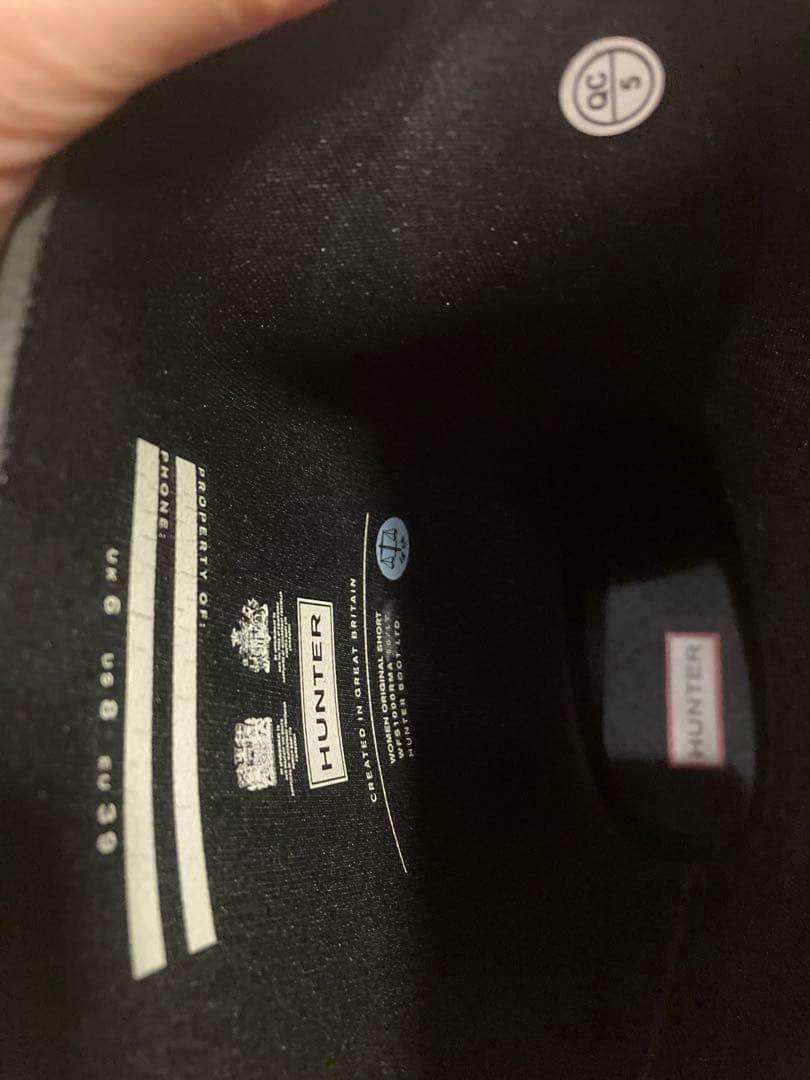 ★お取り置き★新品　HUNTER オリジナルツアーレインブーツ　黒