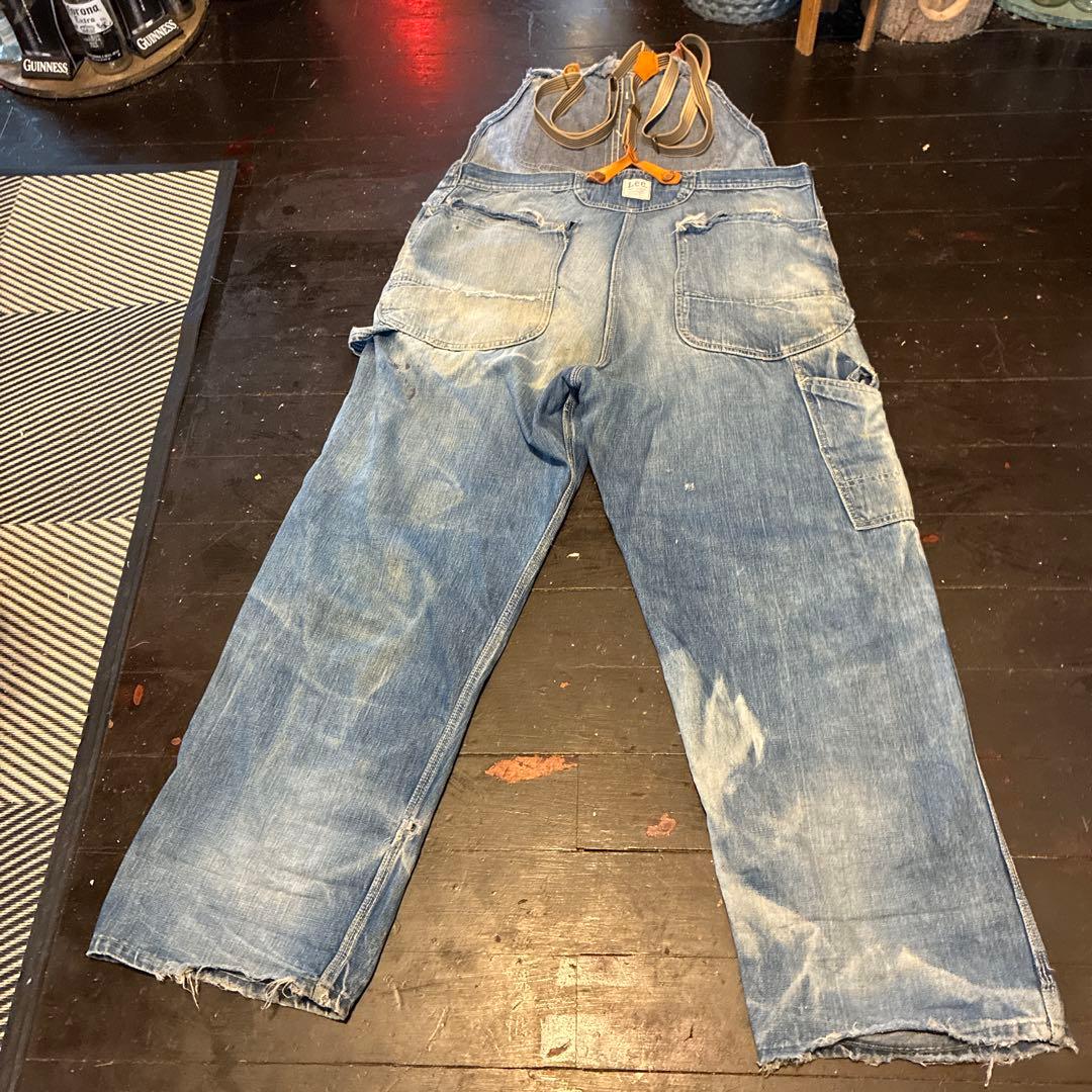 [圧倒的雰囲気！]70s Lee ビンテージ　オーバーオール ボロの美学。炭鉱系