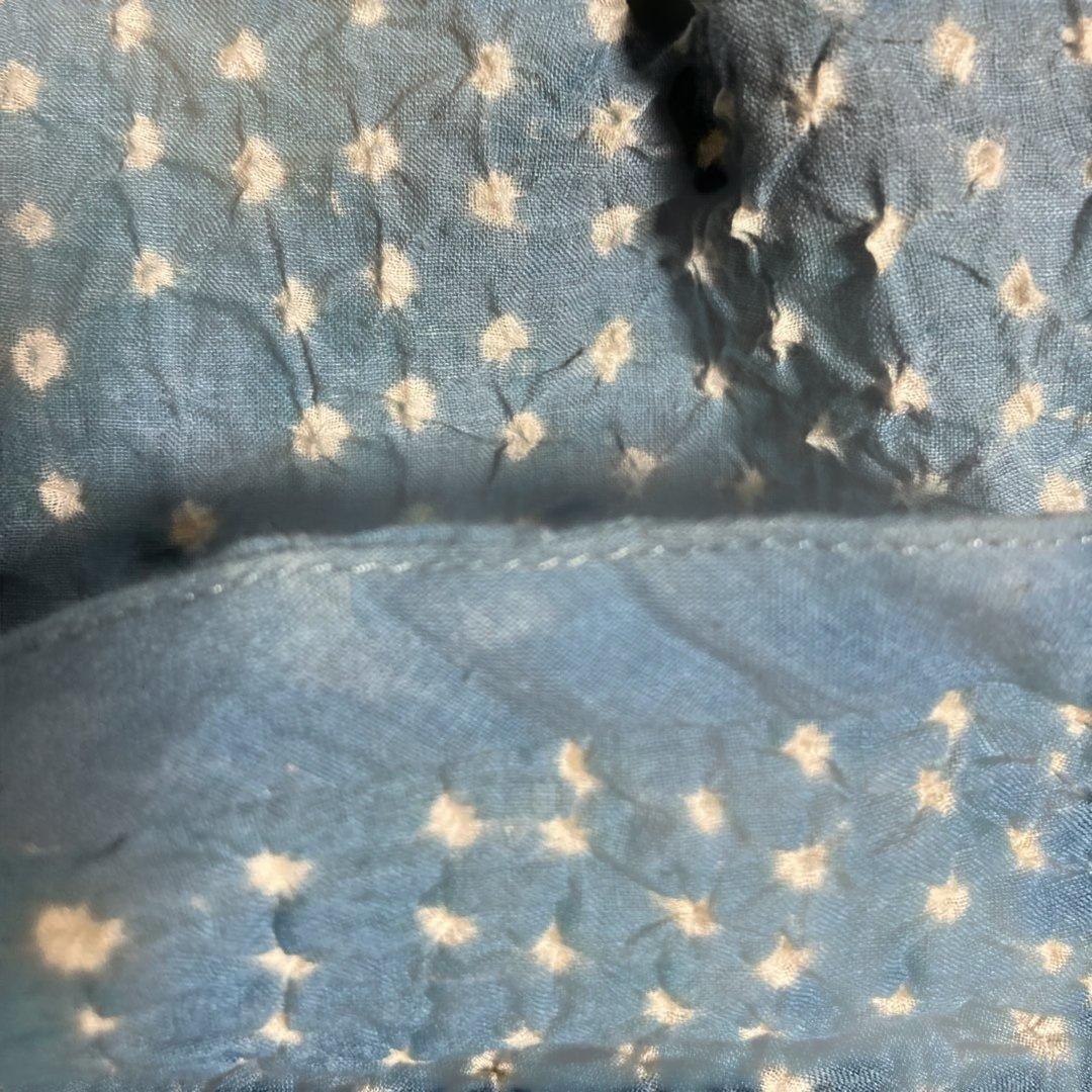 【希少・超美品 】45R カディ総手絞りワンピース　綿100% sizeM